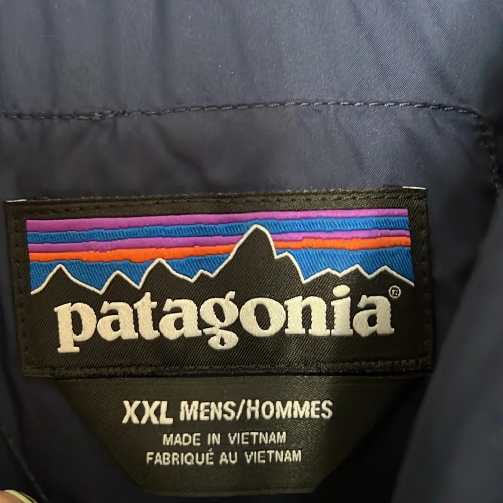 Patagonia Silent Down Jacket Navy Size XXL - Picture 3 of 10